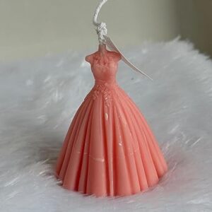 Wedding Dress Bride Decorative Candle – Made with Soy Wax, Ideal for Return Gifts and Wedding Décor, Set of 2 (Pink, Lavender)